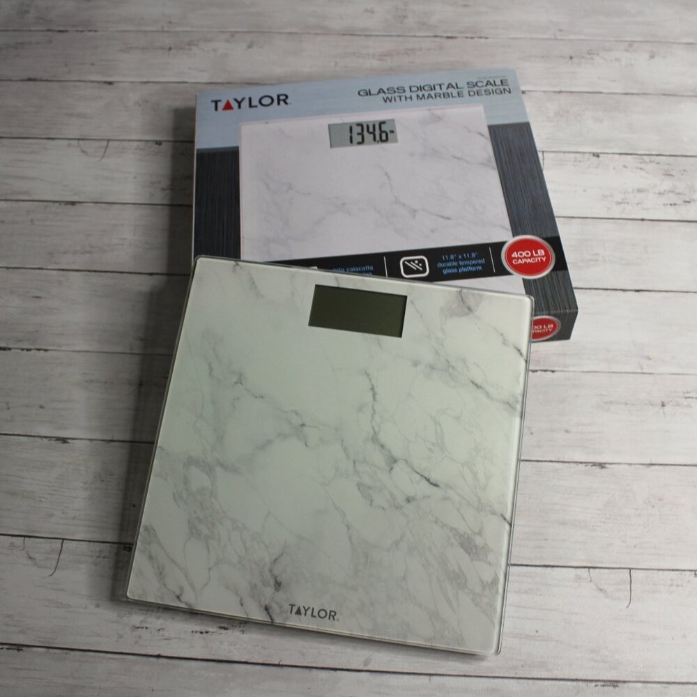 Taylor Digital Tempered Glass Bath Scale 400 LB Weight Capacity